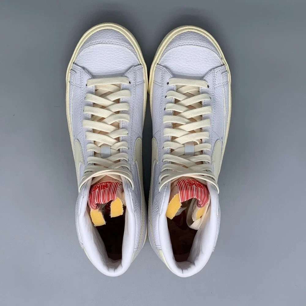 Nike Blazer Mid 77 Vintage Popcorn‎ White Skate Shoes CW6421-100 Men Sz 7